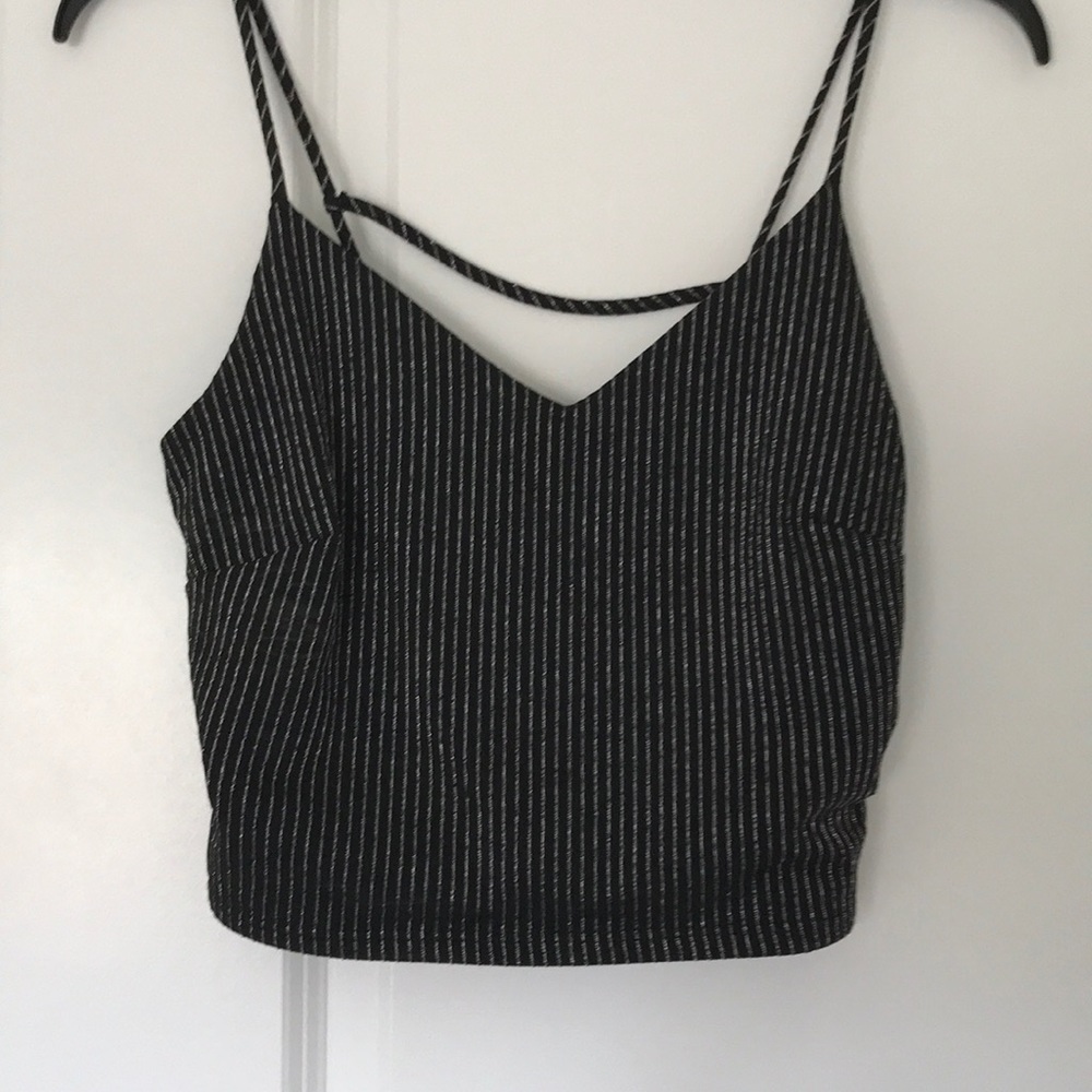 Brand New Black and Silver Crop Top